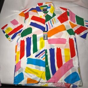 Vilebrequin JCC Chamade Shirt Mens M Jean Charles Castelbajac Art 100% Viscose